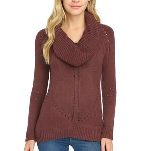 NWT Loft Wool Blend Cowl Neck Sweater Dusty Plum Purple Size XS